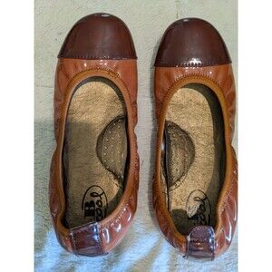bcool ballet flats dress flats brown tan size 36 GIRLS 4 shiny dressy casual